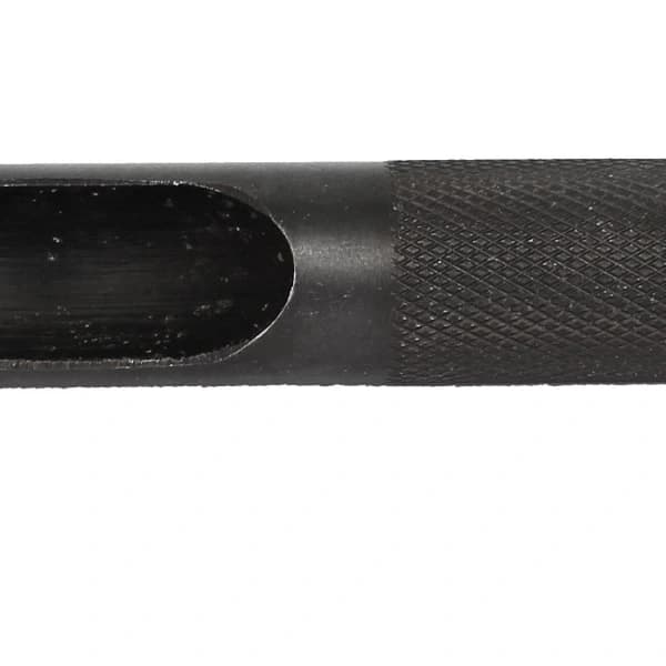 15 mm diameter metallhålstans med räfflat skaft för läderpackning och rem