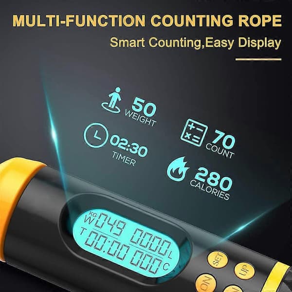 Jump Rope, Digital Weighted Cordless Jump Rope, Adjustable Cordless
