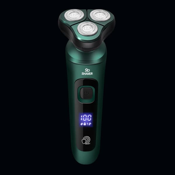 Smart elektrisk barbermaskine LCD digitalt display tre hoveder flydende barbering