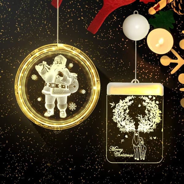 2 stk udendørs julelys juledekoration KLB