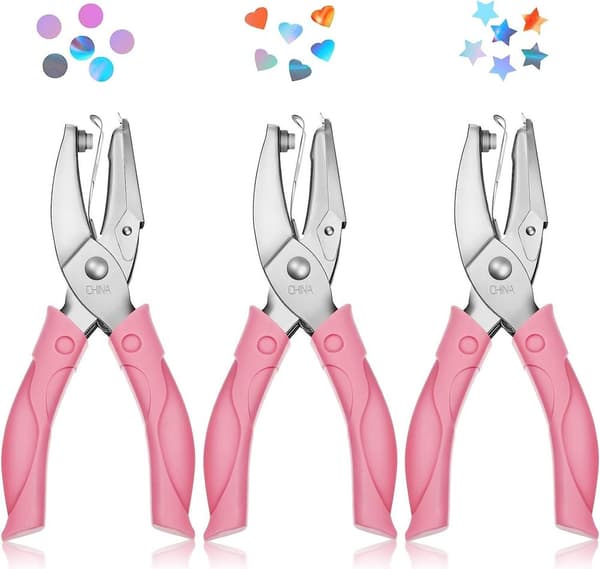 Pocket Hole Punch, Single Hole Punch, Metal Handheld Hole Punch with Soft Handle