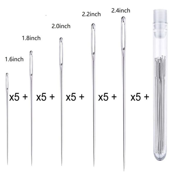 Set of Large, Sharp Sewing Needles