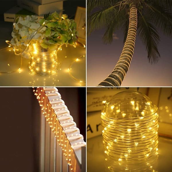 Outdoor Solar Garden LED String Light PVC Tube Light Copper Wire