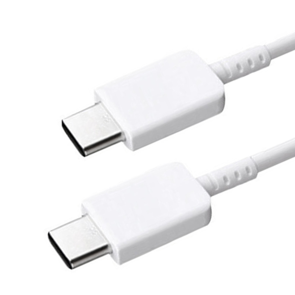 Type C til Type C-kabel PD Hurtigopladning Fleksibel Type C-datakabel til Android til Note 10-telefon 1 m Hvid_tfrf