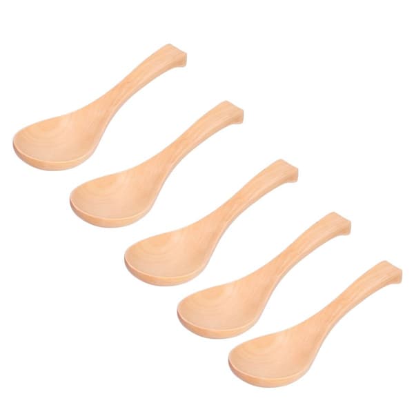 5-pack Natural Wooden Spoons with Bowl Handle KLB