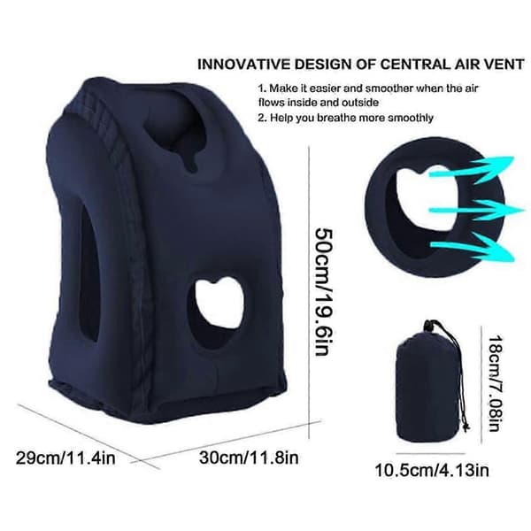 Inflatable Airplane Neck Pillow for Sleeping and Avoiding Neck and Shoulder Pain
