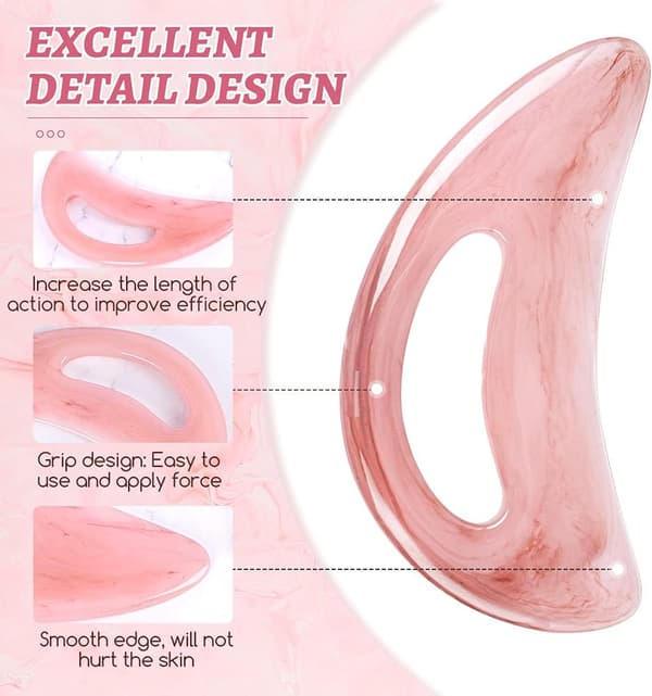 Gua Sha Massage Tool with Resin Handle - Excellent Scraping Tool for