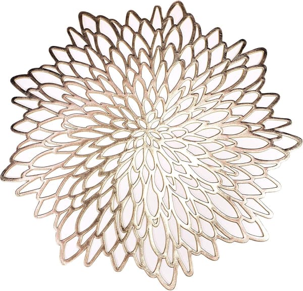 6-pack Guld Metallic Runda Bordstabletter Blad Matsalsbordsdekor