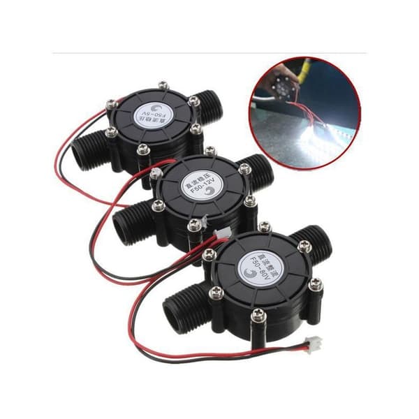 12V 10W Mikro-vattenkraftgenerator, minivattenturbin för trädgårdsslang & LED-belysning, DC-strömsgenerator