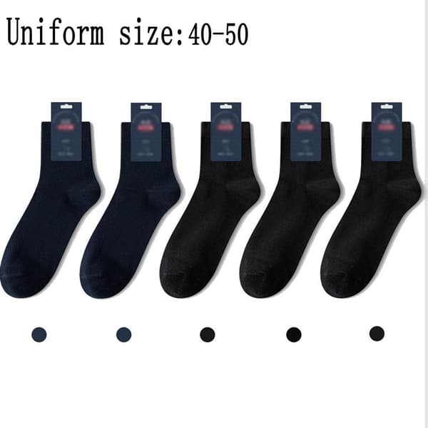Women's Wool Hiking Socks Warm Winter Thick Warm Crew 2 Navy + 3 Black KLB
