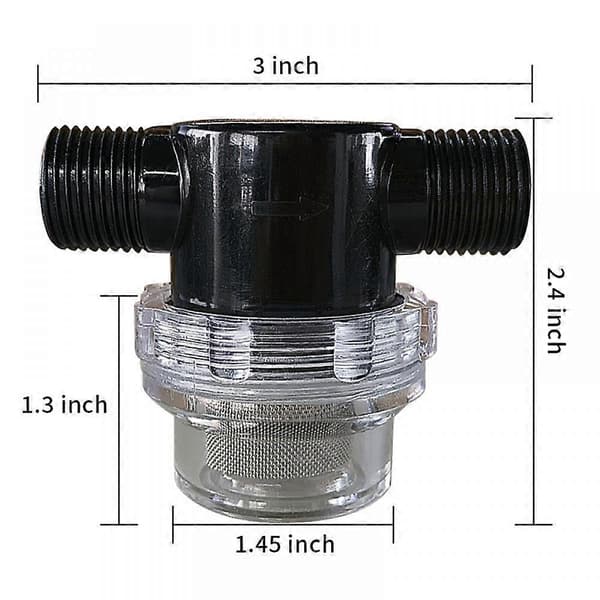 Water Pump Strainer Filter, RV Replacement 1/2\" Twisted Pipe Strainer