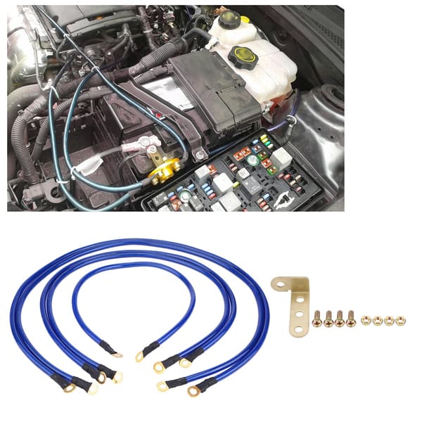 Universal 5-punkts Auto Bil Jordkabel System Jordningskabelsats
