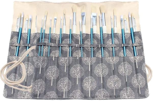 Canvas Artist Brush Bag Classic Style Protective Case