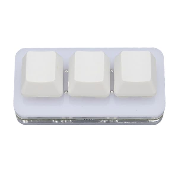 USB 3 Key Mini Keypad RGB LED Backlight Supports Hot Swap OSU HID Macro Programming Keyboard for Windows for OS X for Linux White