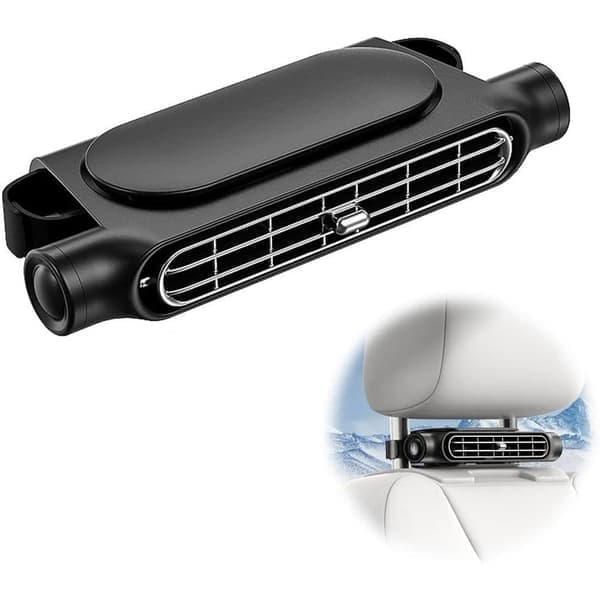 USB-bilventilator – justerbar køleventilator til for- og bagsæde, passer til alle bilmodeller inklusive jeep, lastbil
