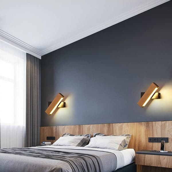 Rotating LED Wall Lamp for Indoor Use, Warm White and Black KLB