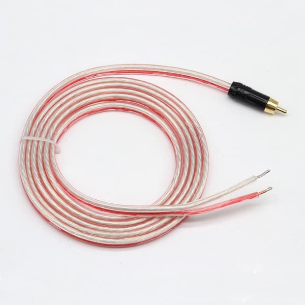 Udskiftningskabel til højttaler, 1,5 meter med RCA-stik til afisolerede ender