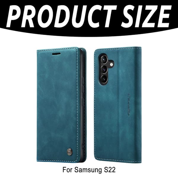 Ultratunt plånboksfodral för Samsung Galaxy S22, blått