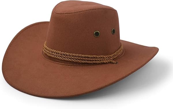 Cowboyhat, Mock Suede Solhat, Western Rejsehat
