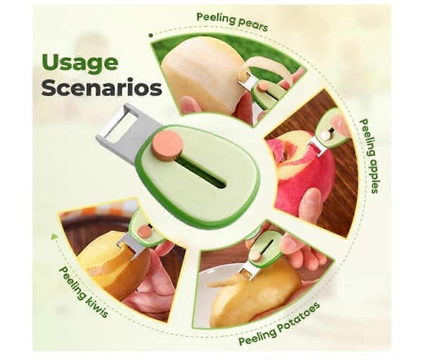 Pocket Fruit Peeler, Portable Hidden Kitchen Vegetable and Carrot Peeler