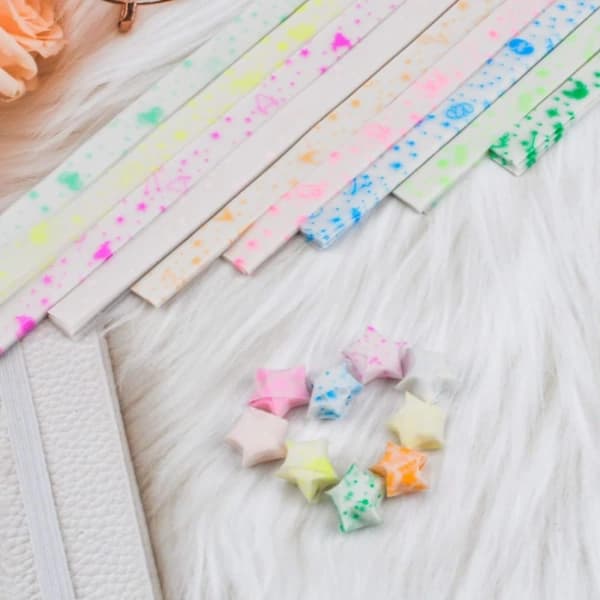 420 Sheets Luminous Star Origami Paper Strips