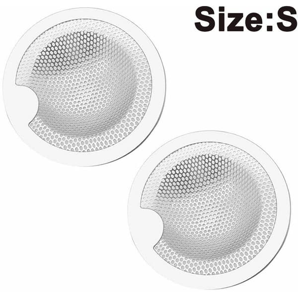 2 stk. vaskesier, rustfrit stål anti-tilstopning net vaskesier vaskesier filterkurv køkken, 5 cm