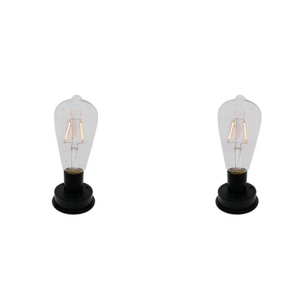 2-pak Sol-LED Glødelampe 2800K Sensorlampe Automatisk Hegn Natbelysning til Have (7cm)