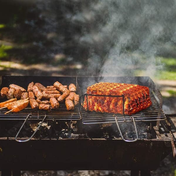 Grill, rommer 4 ribber, brukes til grilling og grilling (2 ribber)