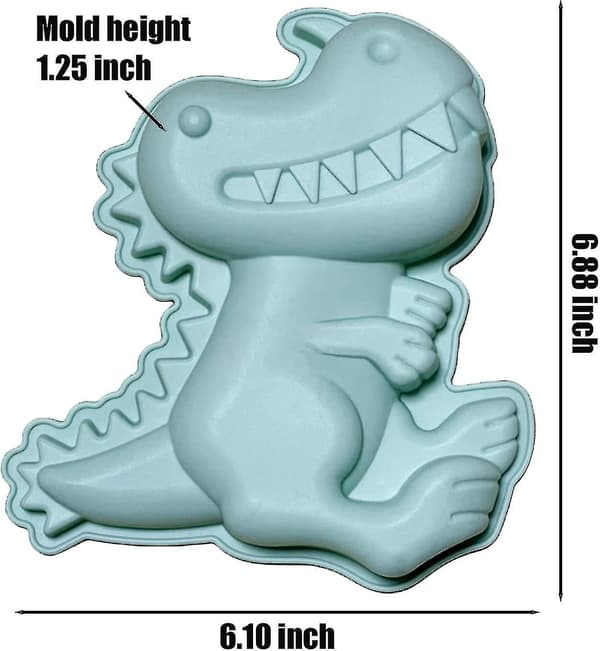 Dinosaurie Silikoneforme til Kager, Søde 3D Dinosaurie Kageforme til Børnefødselsdage Baby Shower Festartikler