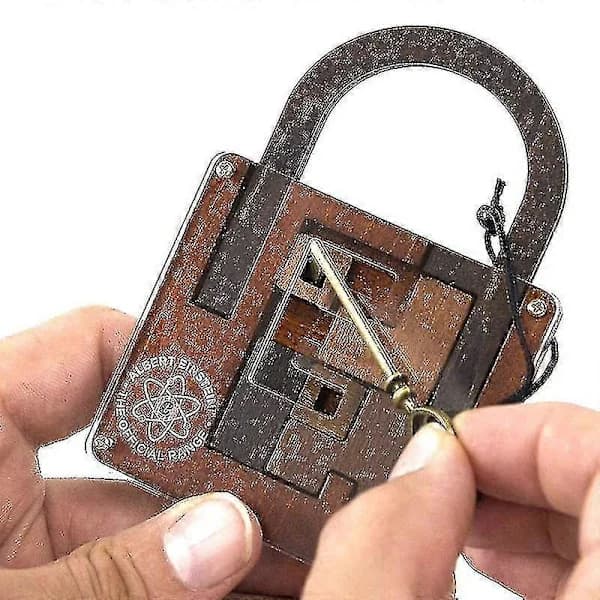 High Difficulty IQ Einstein Lock Puzzle Classic Wooden Thinking Game Puzzle Game For Adults