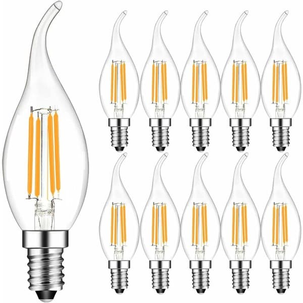 4W E14 LED-glødetrådspære, varm hvid, 10-pak