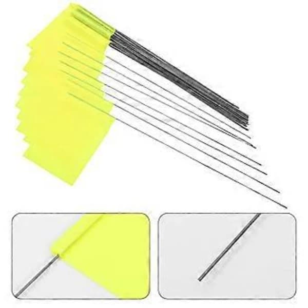 50 Pcs Irrigation Flags Lawn Garden Marking Flags Landscape Flags Construction Marker Flags