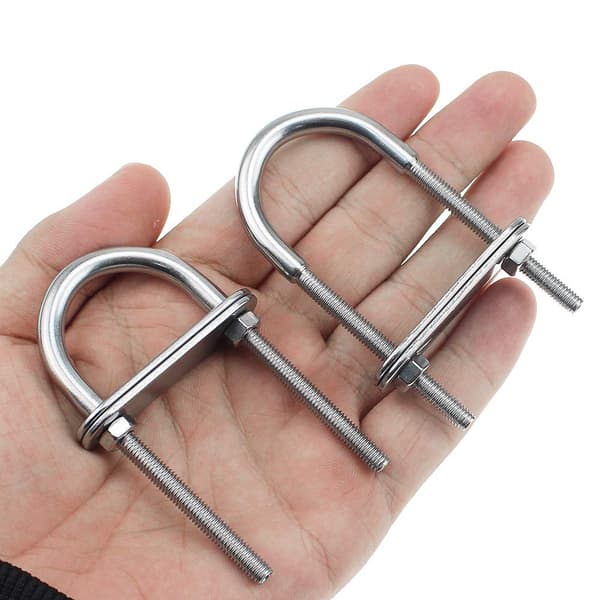 5-pack 79 x 41,5 mm 304 rostfria U-bultar med muttrar och brickor