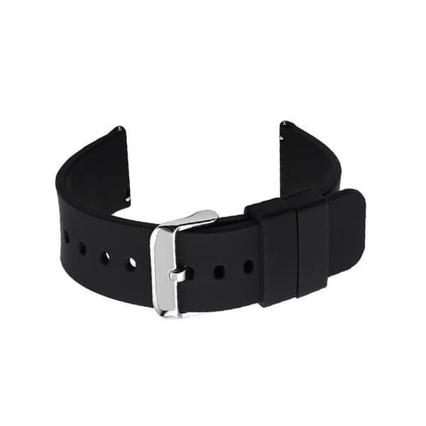 Universal silikone urrem sort 24 mm