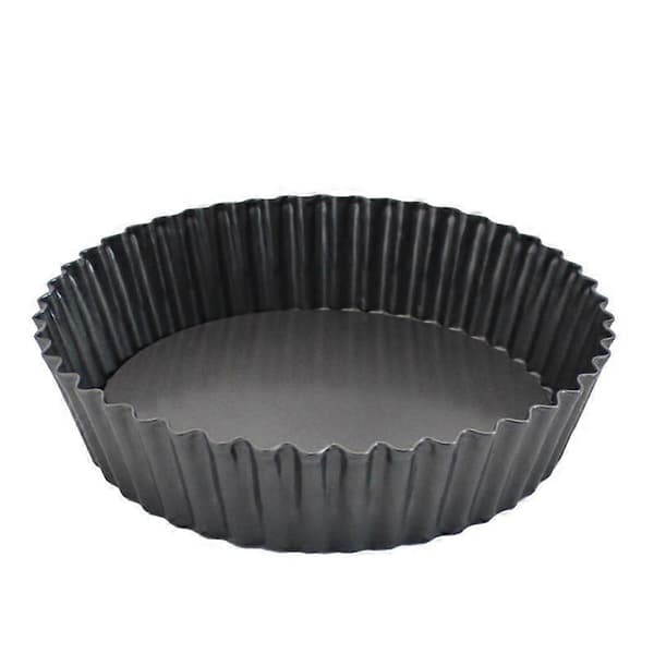 Quiche Pan Tart Pan 9 Inch Pie Pan Non-stick Extra Deep Fluted Tart Pan, Black