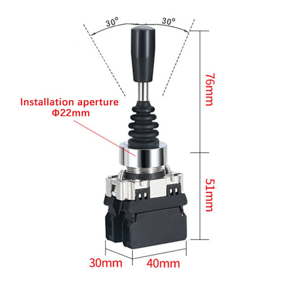 22mm 2-positions joystick switch easy handling momentary controller industrial equipment Second Gear Second Gear