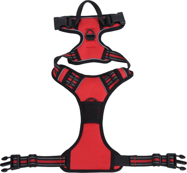 Dog Harness, Anti-Pull Y-shaped, Reflective Red, Size XL, Nylon Pet Products