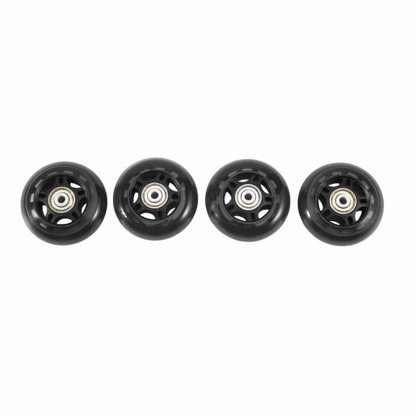 4-pack Inline Skate Wheels Indoor/Outdoor Replacement Wheels With Bearings 70mm, Black