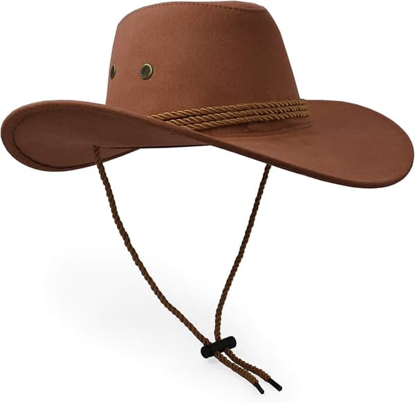 Cowboyhat, Mock Suede Solhat, Western Rejsehat