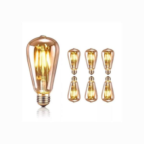 Edison-pære E27. 7 stk 4W LED-pære ST64 glødepærer KLB