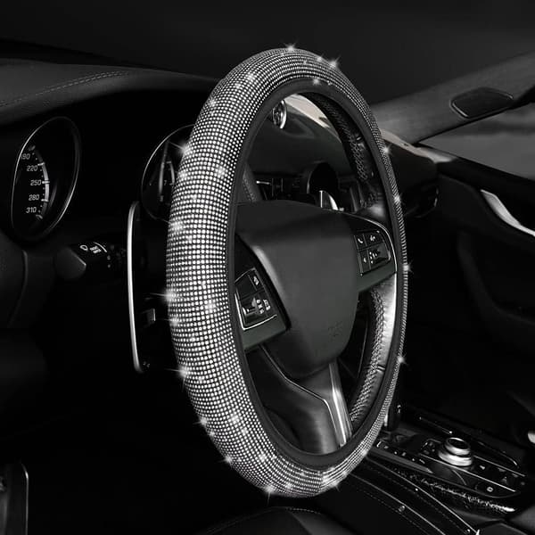Bling Rattmuffe (36-38cm, Hvit) Diamantratt for Kvinner