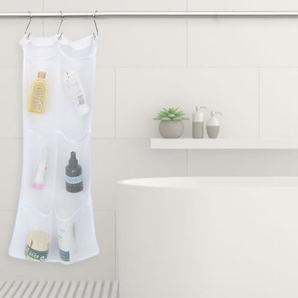 Hanging Mesh Shower Organizer Large Shower Caddy Bathroom Accessories (S-shaped Hook)