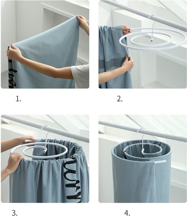 Spiral Hanger - Diameter 45cm - Drying Function - Duvet Cover Hanger - Multifunctional Storage - Spiral Drying Rack for Duvets