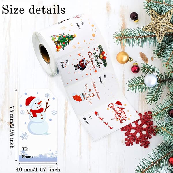 Julklappsetiketter Självhäftande julklappsetiketter - Jul