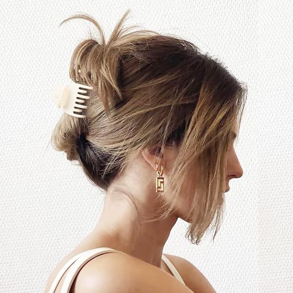 Double Row Teeth Hair Clips Small Claw Clips for Thin Hair 4 Pac