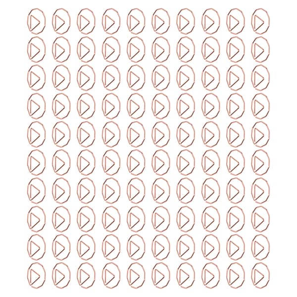 100 stk. guldsøde unikke lette bærbare galvaniseringsproces metalclips med opbevaringsboks polygon