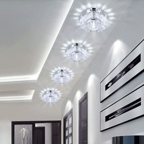 LED Ceiling Light Crystal Glass Lamp Lighting Style 2 KLB