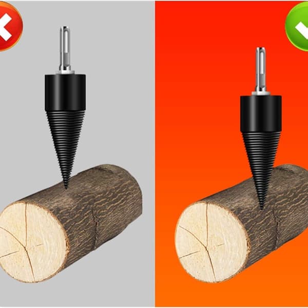 Drill Cone Log Splitter 32mm Firewood Splitter Cone Wood for Drill KLB