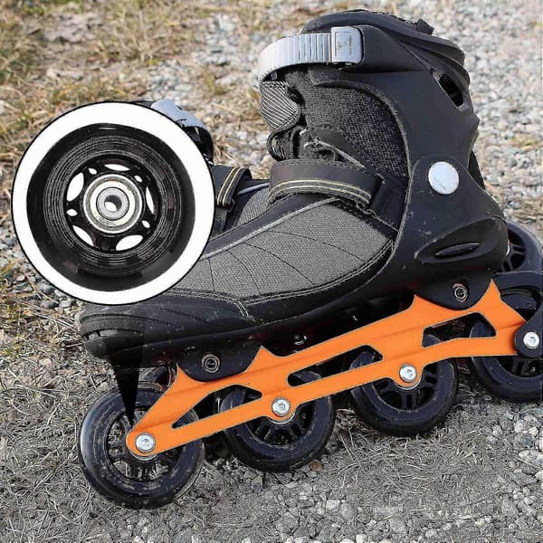 8-pack Inline Skate Wheels, Indoor/Outdoor Roller Skate Wheels, Replacement Wheels with Bearings 64mm