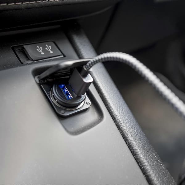 Quick Connect SAE to Cigarette Lighter Adapter Cable for Various Power Solutions, Short Circuit Protection Adapter Dust Cover 0.3m Dust cover 0.3m